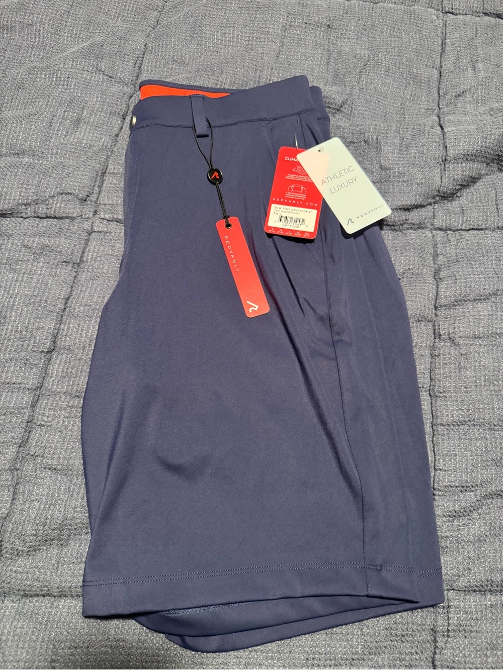 Redvanly Varick shorts Navy Blue NWT